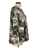 Cocomo Animal Print Gold Long Sleeve Blouse Size L - photo 4