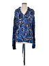 MARNI Animal Print Blue Long Sleeve Blouse Size EU (IT) 44 / US 8 - photo 1