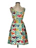 Judith March 100% Polyester Tropical Teal Cocktail Dress Size S - photo 1