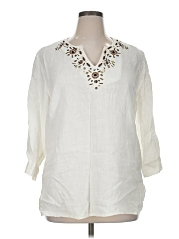 JM Collection 3/4 Sleeve Blouse (view 1)