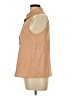 Shein Tan Sleeveless Button-Down Shirt Size L - photo 5