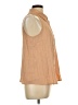 Shein Tan Sleeveless Button-Down Shirt Size L - photo 4