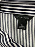 Ann Taylor 100% Polyester Stripes Gray Long Sleeve Blouse Size L - photo 7