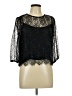 CeCe Black 3/4 Sleeve Blouse Size L - photo 1