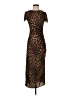 MNG 100% Polyester Animal Print Brown Cocktail Dress Size 2 - photo 1