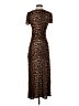 MNG 100% Polyester Animal Print Brown Cocktail Dress Size 2 - photo 2