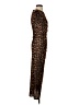 MNG 100% Polyester Animal Print Brown Cocktail Dress Size 2 - photo 4