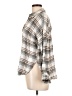 Blu Pepper 100% Rayon Plaid Tan 3/4 Sleeve Blouse Size L - photo 5