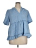Tuckernuck Blue Short Sleeve Blouse Size XL - photo 1
