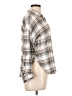 Blu Pepper 100% Rayon Plaid Tan 3/4 Sleeve Blouse Size L - photo 4
