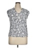 Monday Fun 100% Rayon Gray Short Sleeve Top Size XL - photo 1