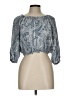 Blu Pepper 100% Rayon Blue 3/4 Sleeve Blouse Size L - photo 1