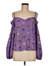 Shein 100% Polyester Purple Long Sleeve Blouse Size 6 - photo 1