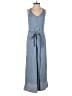 Trina Turk Chevron-herringbone Blue Jumpsuit Size 2 - photo 1