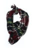 J.Jill 100% Polyester Plaid Burgundy Scarf One size - photo 1