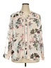 Torrid 100% Polyester Floral Ivory 3/4 Sleeve Blouse Size 2X Plus (2) - photo 1