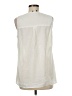 Theory 100% Cotton Ivory Sleeveless Blouse Size M - photo 2