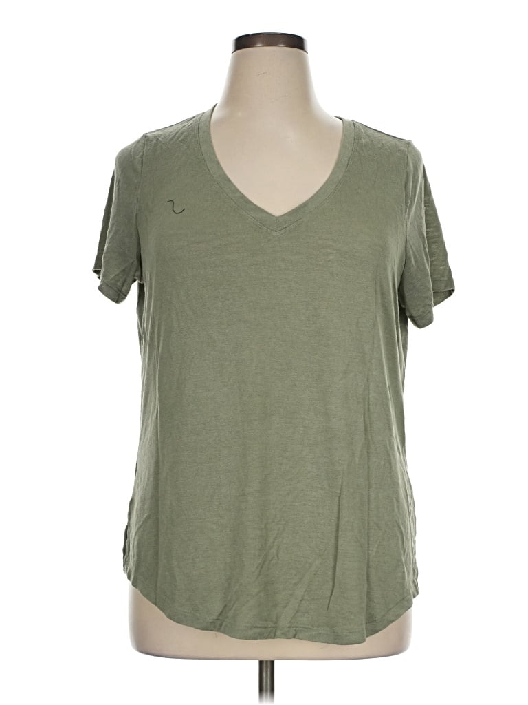 Pre-owned Athleta Short Sleeve T-shirt In Green