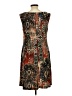 Connected Apparel Print Brown Casual Dress Size 12 - photo 2