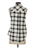 Passport 100% Polyester Gray Sleeveless Blouse Size S - photo 2