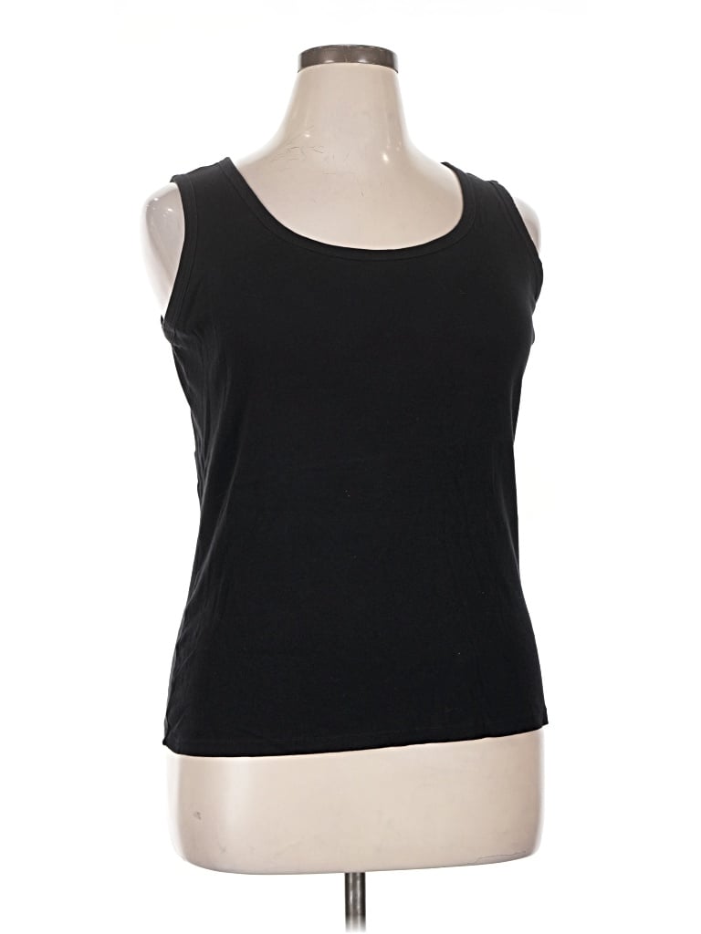 Pre-owned St. John's Bay Sleeveless T-shirt In Black