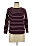 Pink Clover Stripes Burgundy Pullover Sweater Size L (petite) - photo 1