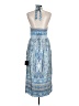 Lulus 100% Polyester Paisley Blue Cocktail Dress Size L - photo 2