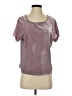 Kensie Metallic Purple Short Sleeve Top Size S - photo 1