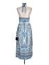 Lulus 100% Polyester Paisley Blue Cocktail Dress Size L - photo 2