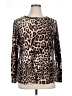 White Stag Animal Print Brown Pullover Sweater Size 16 - 18 - photo 1