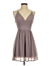 Speechless Solid Gray Cocktail Dress Size 3 - photo 1