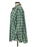Easel 100% Cotton Plaid Green Long Sleeve Button-Down Shirt Size L - photo 5