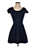 Planet Gold Solid Blue Casual Dress Size XS - photo 1