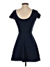 Planet Gold Solid Blue Casual Dress Size XS - photo 2