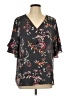 Ann Taylor LOFT 100% Polyester Black Short Sleeve Blouse Size L - photo 1