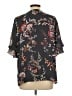 Ann Taylor LOFT 100% Polyester Black Short Sleeve Blouse Size L - photo 2