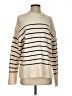 Zara Stripes Ivory Turtleneck Sweater Size S - photo 1