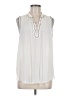 Ann Taylor 100% Polyester Ivory Sleeveless Blouse Size M - photo 1
