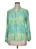 Weekend 100% Rayon Green 3/4 Sleeve Blouse Size XL - photo 5