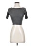 Topshop Gray Short Sleeve Turtleneck Size 2 - photo 1