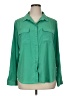 Old Navy Solid Green 3/4 Sleeve Button-Down Shirt Size XL - photo 1