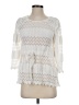 Free People 100% Polyester Ivory 3/4 Sleeve Blouse Size S - photo 1