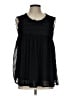 Ann Taylor LOFT 100% Polyester Black Sleeveless Blouse Size L - photo 1