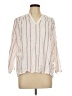 Splendid Stripes Pink 3/4 Sleeve Blouse Size L - photo 1