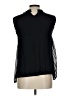 Ann Taylor LOFT 100% Polyester Black Sleeveless Blouse Size L - photo 2