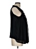 Ann Taylor LOFT 100% Polyester Black Sleeveless Blouse Size L - photo 4