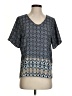 West Kei Blue Short Sleeve Blouse Size S - photo 1