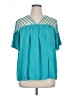 Entro Teal Short Sleeve Blouse Size XL - photo 1