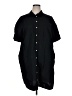 Old Navy 100% Cotton Black Short Sleeve Button-Down Shirt Size XL - photo 1