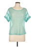 Notations Teal Short Sleeve Top Size L - photo 1